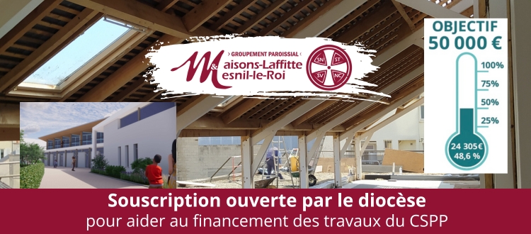 Souscription ouverte par le diocèse pour aider au financement des travaux du CSPP.