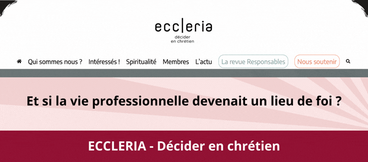 Où trouver ECCLERIA sur le site paroissial ?