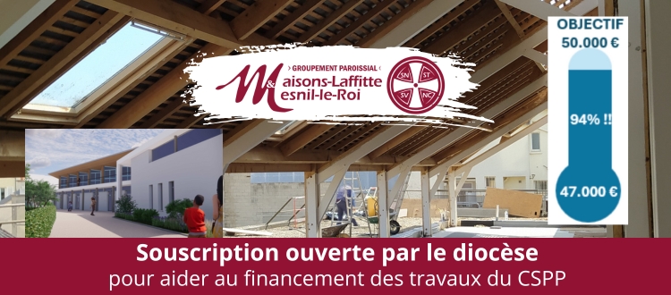 Souscription ouverte par le diocèse pour aider au financement du CSPP.